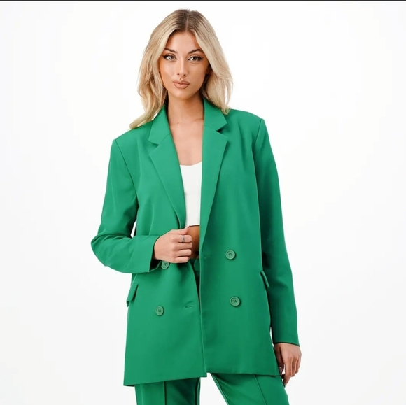 LAST ONE✨️ NEW!  MUST HAVE HOTTEST TREND ICONIC OVERSIZED DOUBLE BREASTED BLAZER - Picture 4 of 6